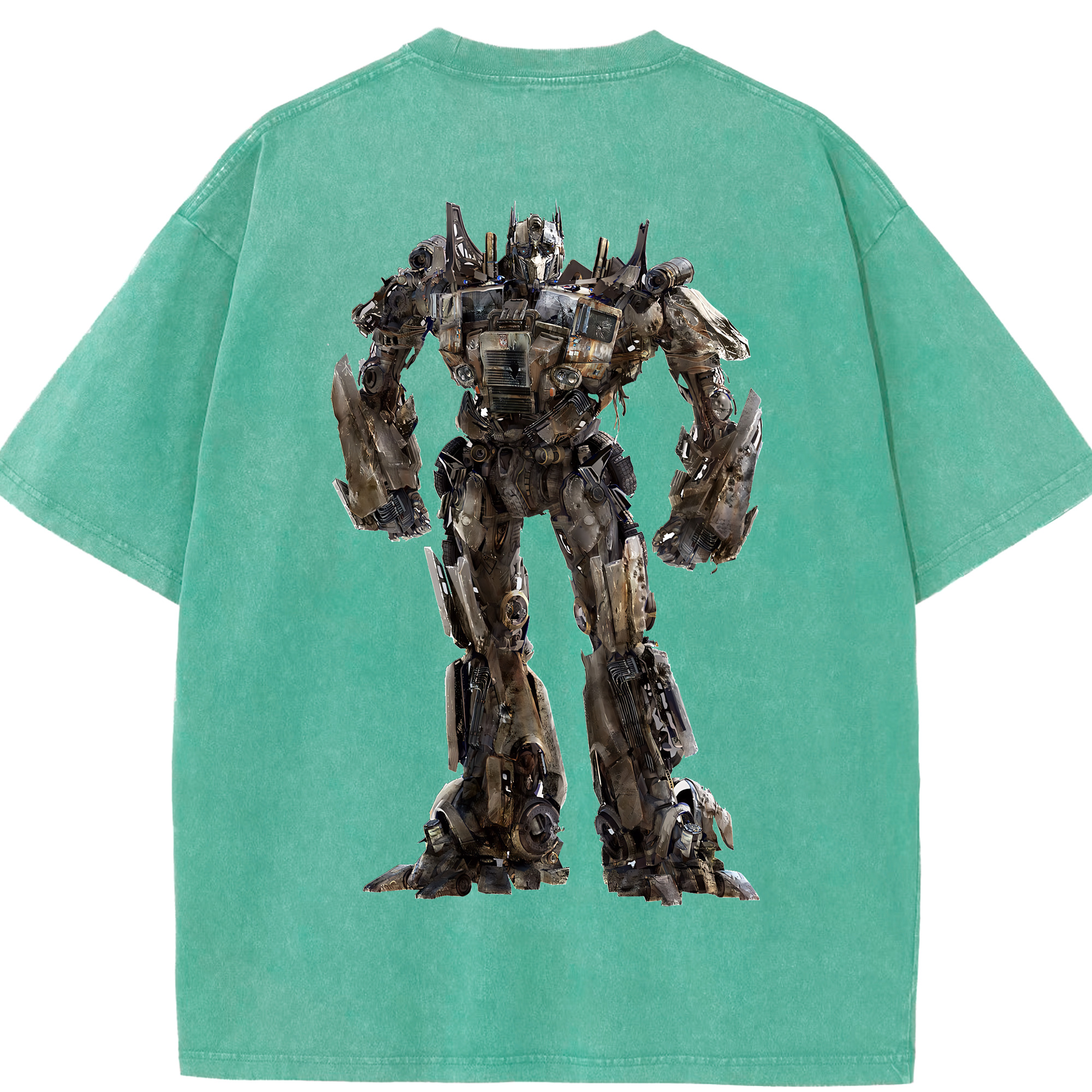 （画像用） Transformers トランスフォーマー 綿100% ヴィンテージ風 半袖Tシャツ（背面プリント）